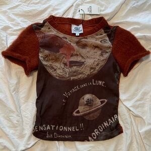 Sixth Dimension new with tags mesh ‘voyage dans la lune’ top
